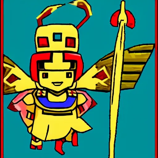 Image similar to an inca themed pokemon by ken sugimori