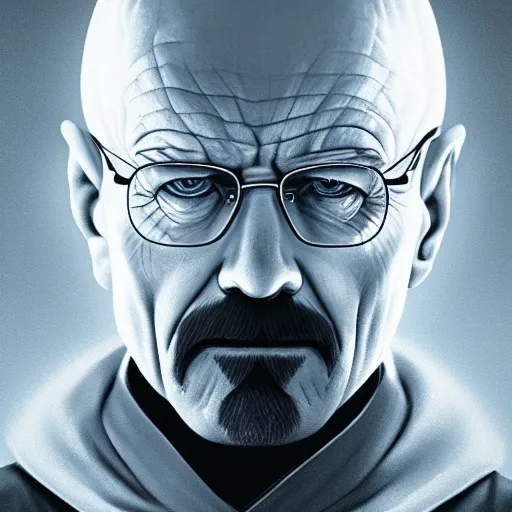 Image similar to Walter White is Emperor Palpatine, hyperdetailed, artstation, cgsociety, 8k