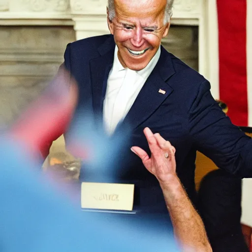 Image similar to Joe Biden unleashes his Kamehameha