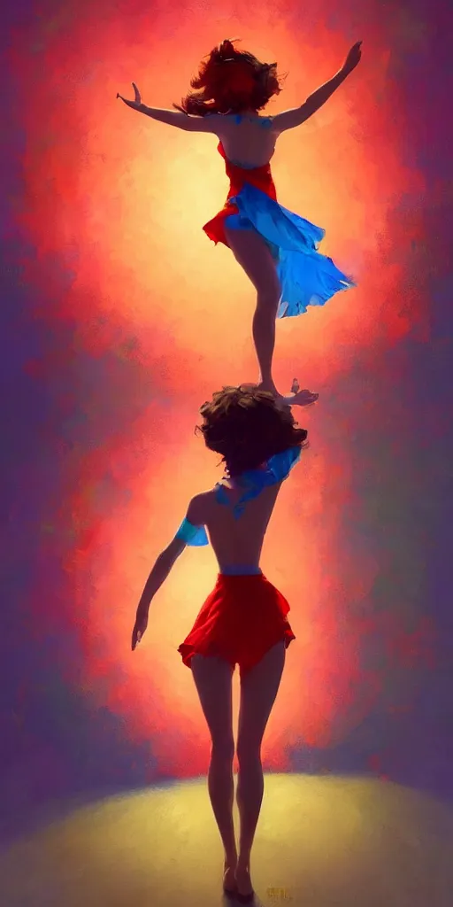 Prompt: gorgeous bright girl waving a red flag over her head dancing through Mandelbrot fractal by Craig Mullins, ilya kuvshinov, krenz cushart, artgerm trending on artstation by Edward Hopper and Dan Mumford and WLOP and Rutkovsky, Unreal Engine 5, Lumen, Nanite