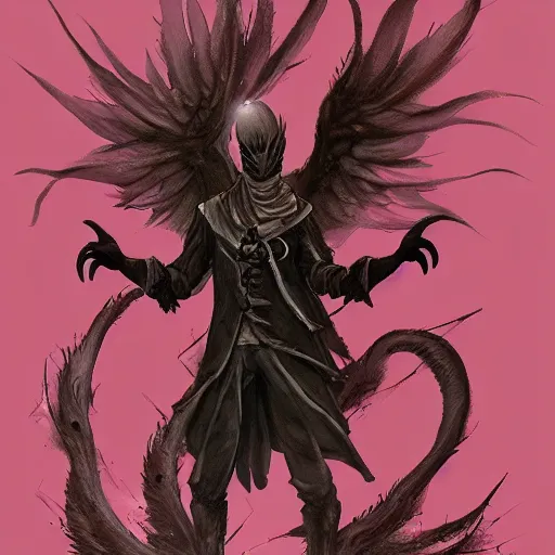 Prompt: Pidgey, tiny bird in style of Bloodborne. Concept art, cosmic horror, body horror, ArtStation.