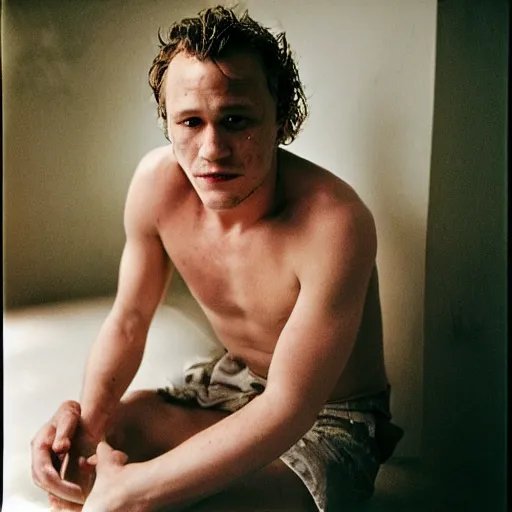 Image similar to heath ledger photographed by nan goldin