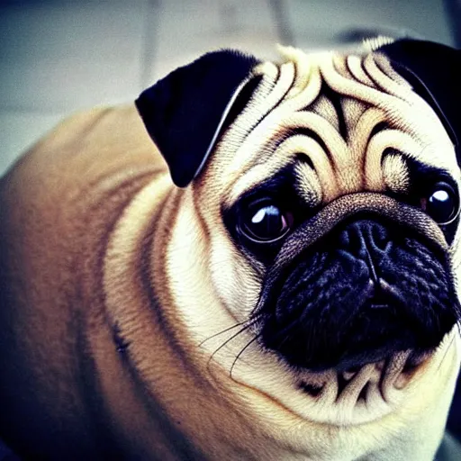 Image similar to “Pug mixed with a seal”