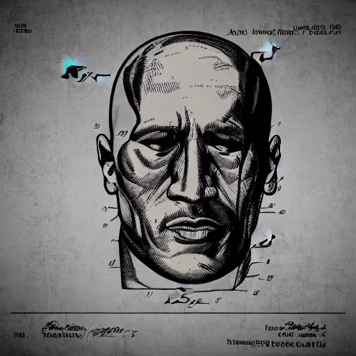 Image similar to US patent of Dwayne Johnson's head