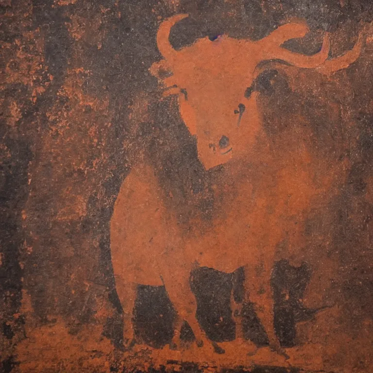 a cave painting of an ox by flickering firelight 4 k | Stable Diffusion ...