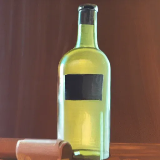 Image similar to a bottle is placed on a table