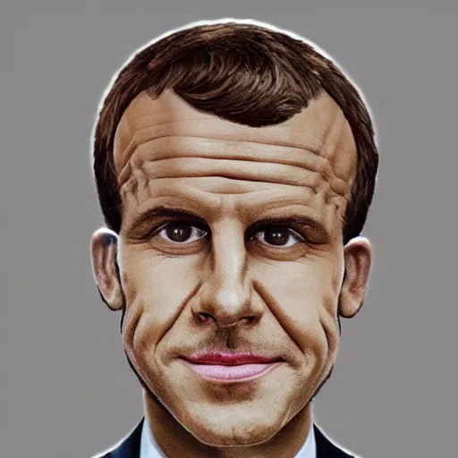 Prompt: portrait of a Macron face made out of $ money 💰