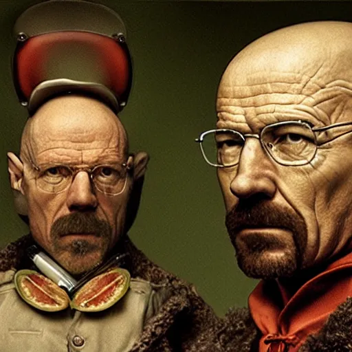 Image similar to giuseppe arcimboldo, walter white, new scifi movie, film still, seeds, legumes