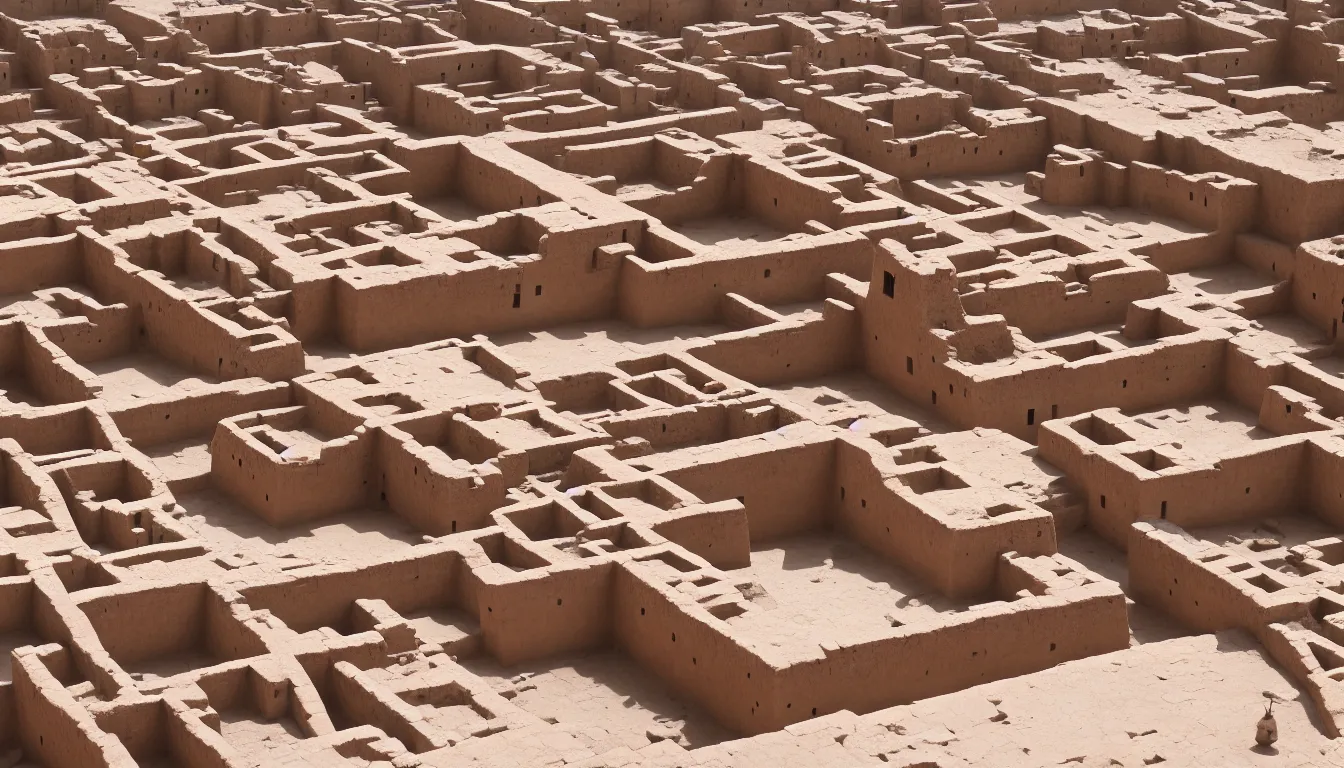 Image similar to Ancient Timbuktu. hyperrealistic, high definition, medium format photography, highly detailed, anamorphic 50mm lens