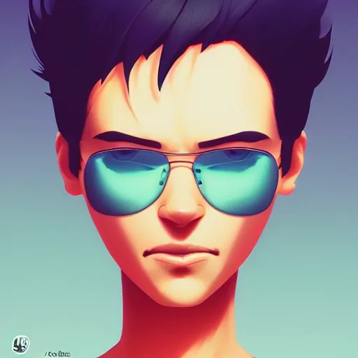 Image similar to face icon stylized minimalist the matrix, loftis, cory behance hd by jesper ejsing, by rhads, makoto shinkai and lois van baarle, ilya kuvshinov, rossdraws global illumination