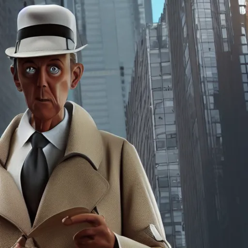 Prompt: inspector gadget 4k detailed realistic real render beautiful award-winning photography