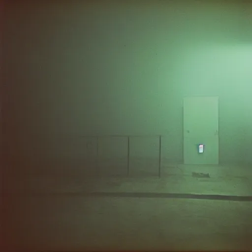 Image similar to A liminal expired 35mm photograph of Silent Hill 2, flash photography