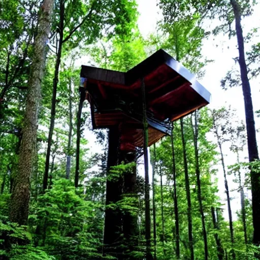 Image similar to futuristic tree house utopian forest