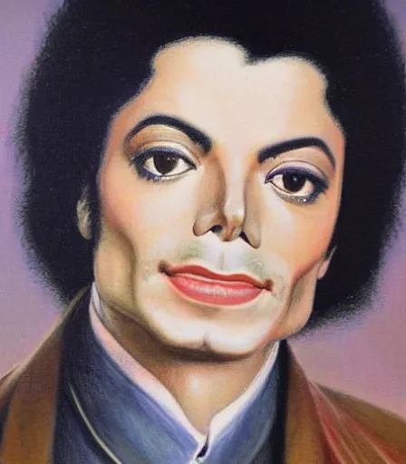 Image similar to portrait of michael jackson by ill cabot perry, high quality, high detail