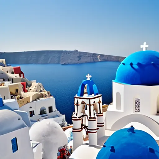 Image similar to sun drenched santorini cozy dslr wide angle professional award winning