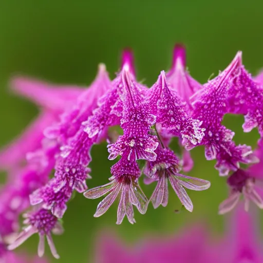 Prompt: a macro shot of willowherb flowers