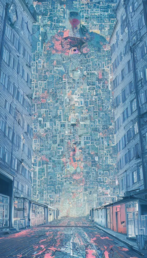 Image similar to stockholm city portrait of a beautiful world, by james jean and beeple