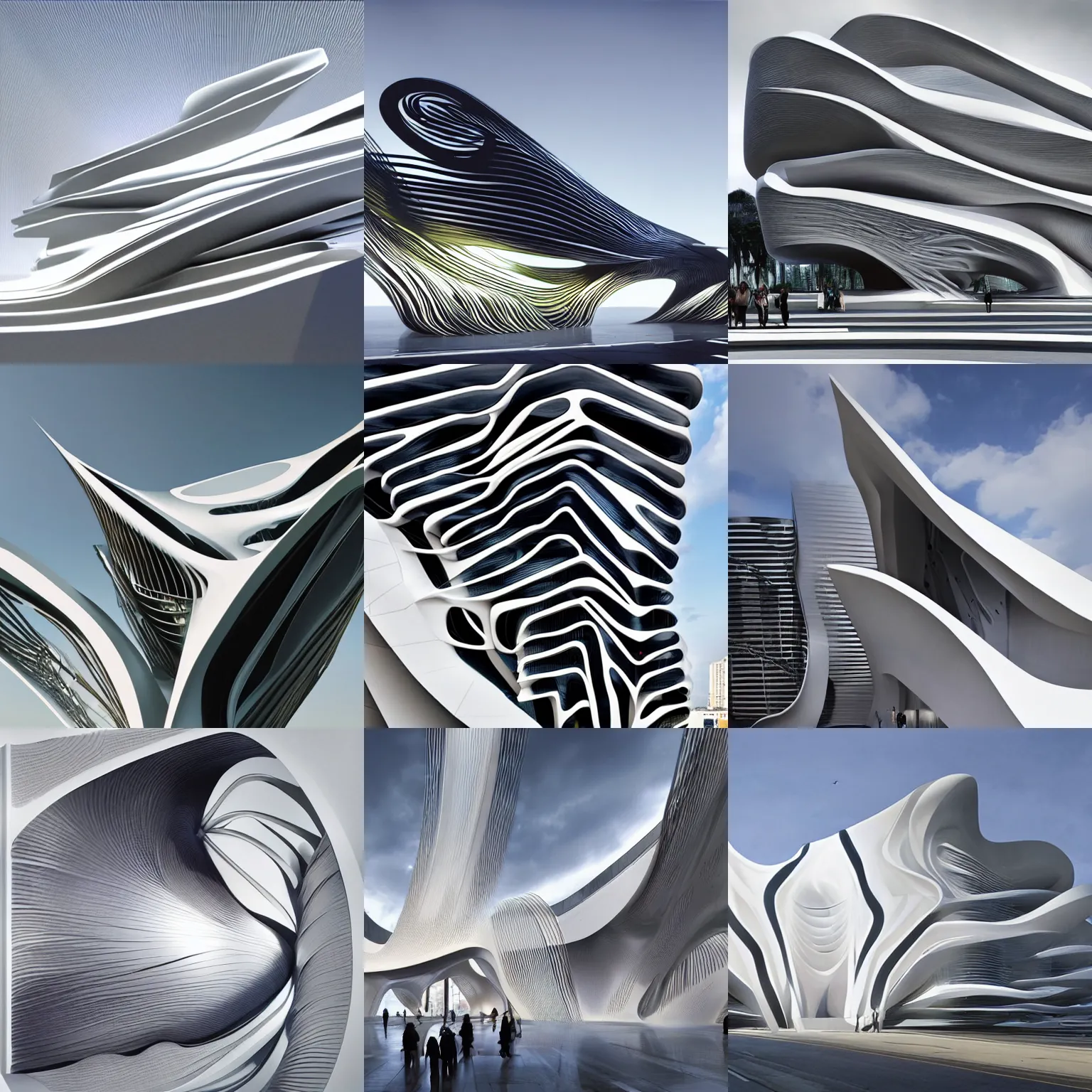 Prompt: artwork by zaha hadid