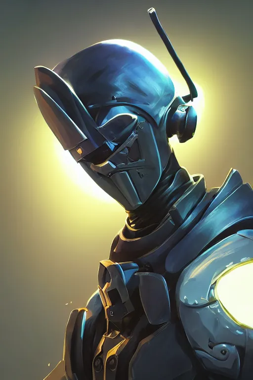 Image similar to epic mask helmet robot ninja portrait stylized as fornite style game design fanart by concept artist gervasio canda, behance hd by jesper ejsing, by rhads, makoto shinkai and lois van baarle, ilya kuvshinov, rossdraws global illumination radiating a glowing aura global illumination ray tracing hdr render in unreal engine 5