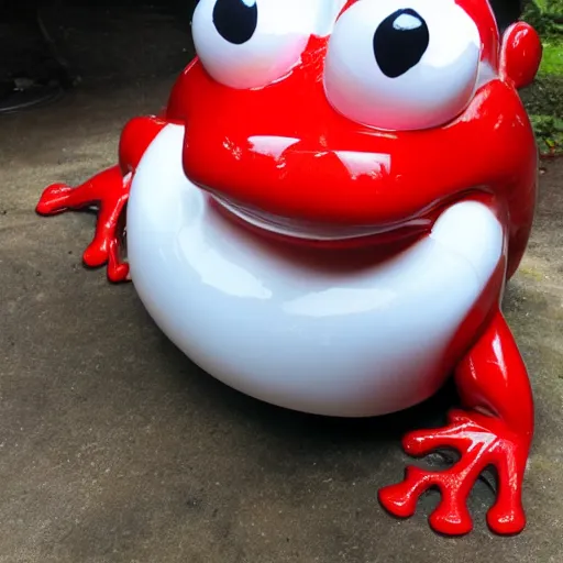 Image similar to a big red frog