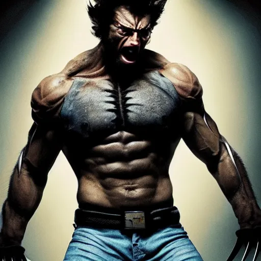 Image similar to svika pick as wolverine, realistic, dramatic studio lighting, dynamic light, movie poster