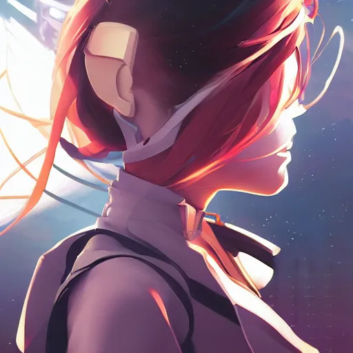 Image similar to an anime manga panel futuristic emma watson, vector behance hd jesper ejsing, rhads, makoto shinkai, lois van baarle, ilya kuvshinov, rossdraws, hd, 3 2 k, ilya kuvshinov, gustav klimt