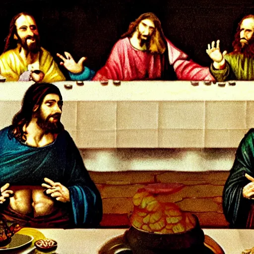 Image similar to the last supper ad on TV