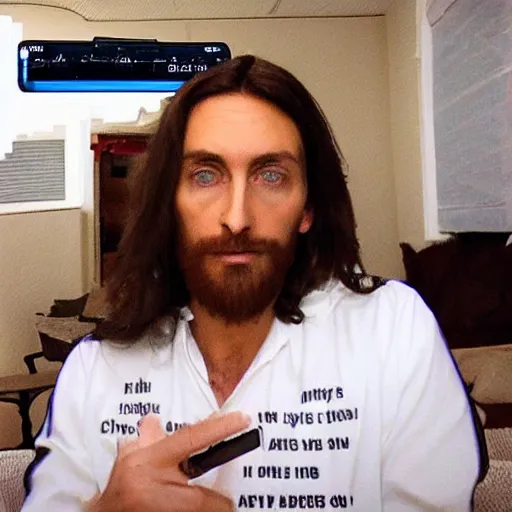 Prompt: Jesus Christ the autocorrecting robot