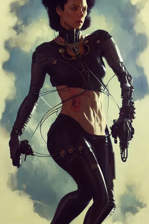 Image similar to Paul rudd as aeon flux profile picture by Greg Rutkowski, dynamic pose, afro futurism, intricate, futuristic, fantasy, elegant, by Stanley Artgerm Lau, greg rutkowski, thomas kindkade, alphonse mucha, loish, norman Rockwell,