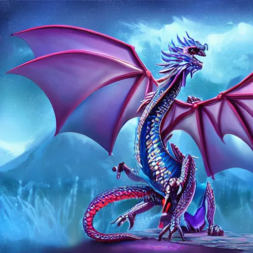 Image similar to crystalline dragon by carl critchlow