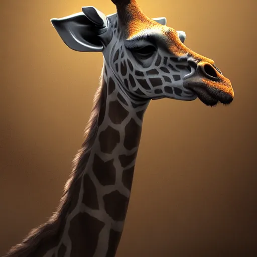 Image similar to A anthropomorphic Giraffe Man, hyperdetailed, artstation, cgsociety, 8k