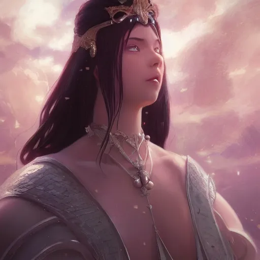 Prompt: princess hinata, posing heroically, heavenly, full body close-up shot, elegant, realistic character concept, high fantasy, light atmosphere, golden ratio, cinematic lighting, hyperdetailed, high resolution, insanely detailed and intricate, artstation, Marc Simonetti, Greg Rutkowski, octane render, 8k