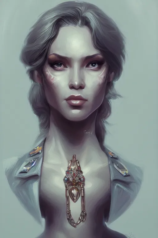 Prompt: empire lady, portrait, detailed art, artstation