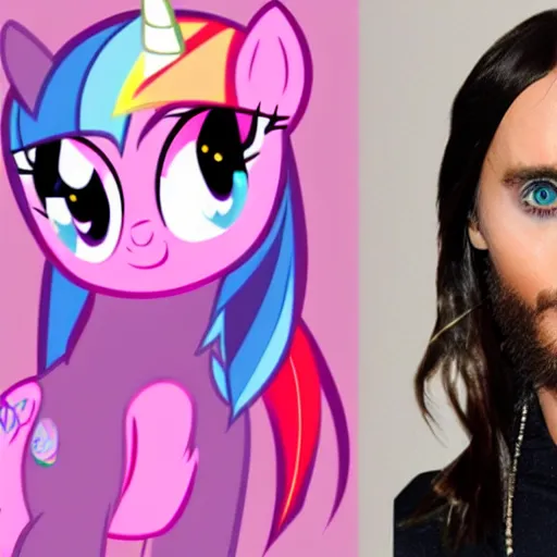 Image similar to jared leto as a my little pony character