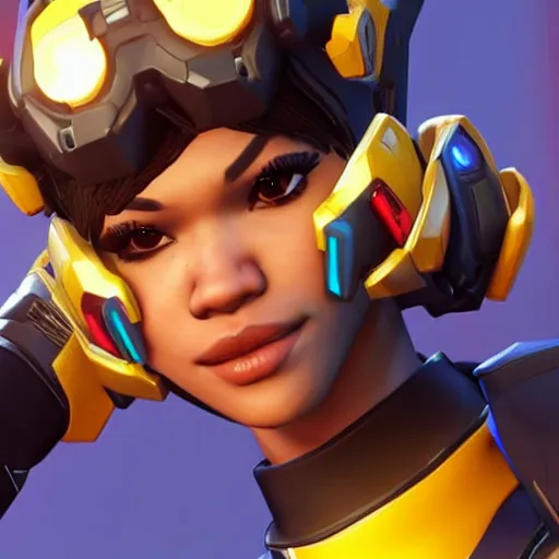 Prompt: zendaya as an overwatch character