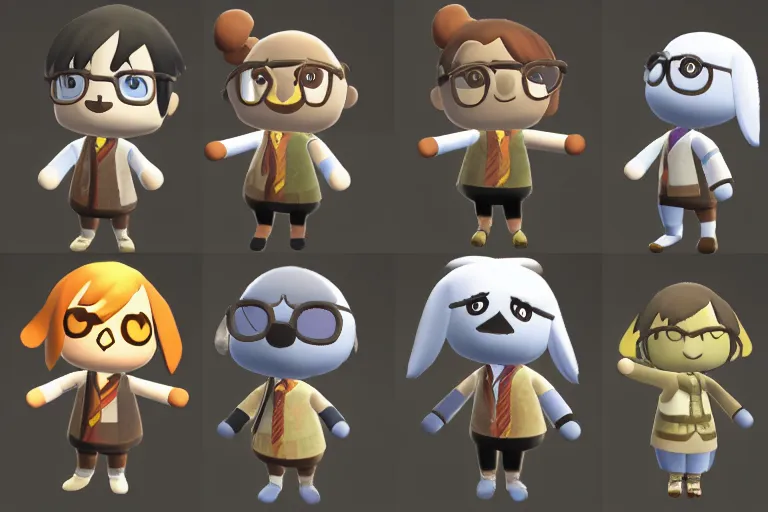 Prompt: harry potter as a animal crossing character, 3 d render, hd, 8 k