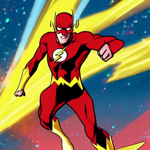 Image similar to the flash in the style of justice league unlimited