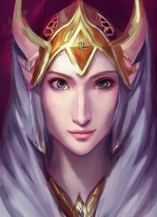 Image similar to beautiful portrait of a gorgeous knight who looks like Princess Zelda , character design by Ross Tran, detailed, soft lighting