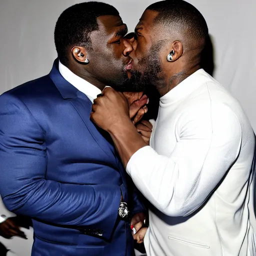 Image similar to 5 0 cent kissing with jayceon terrell taylor