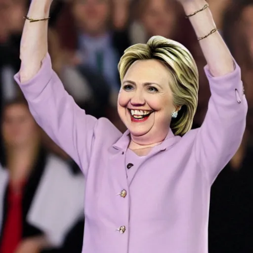 Prompt: Hilary Clinton Poll dancing