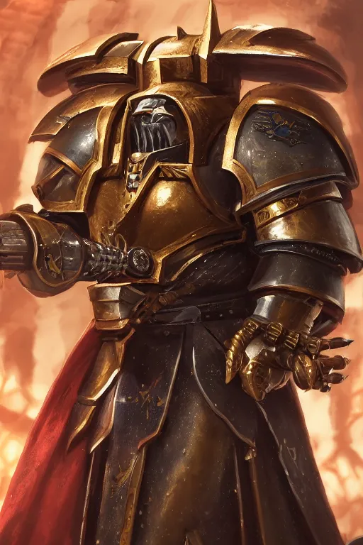 Image similar to armor portrait heros warhammer 4 0 k horus heresy fanart - the primarchs emperor by johannes helgeson animated with vfx concept artist & illustrator global illumination ray tracing hdr fanart arstation zbrush central hardmesh 8 k octane renderer comics stylized