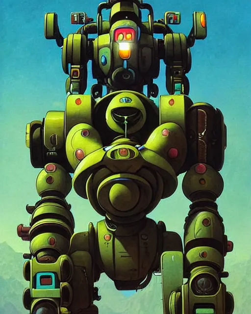 Prompt: orisa from overwatch, centaur, character portrait, portrait, close up, concept art, intricate details, highly detailed, vintage sci - fi poster, retro future, in the style of chris foss, rodger dean, moebius, michael whelan, and gustave dore