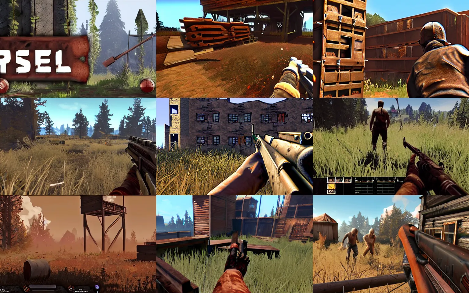 Image similar to rust gameplay