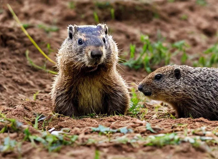 Image similar to groundhog eating a worm