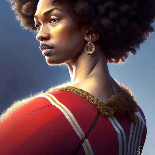 Prompt: Erik Ten Hag with an afro, Ajax coach, closeup, D&D, fantasy, intricate, elegant, highly detailed, digital painting, artstation, concept art, matte, sharp focus, illustration, art by Artgerm and Greg Rutkowski and Alphonse Mucha