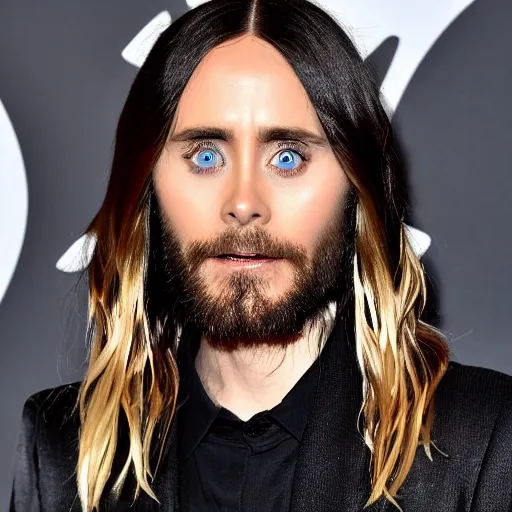 Image similar to jared leto as an alien