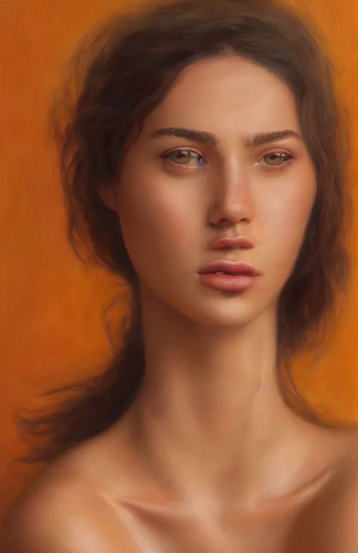 Image similar to a face portrait of a beautiful girl enjoying the warm sunlight, cuban setting, warm colors, soft lighting, atmospheric, cinematic, moody, in the style of diego koi, gina heyer, luiz escanuela, art by alyssa monk, hyperrealism, rule of thirds, golden ratio, oil on canvas, 8 k