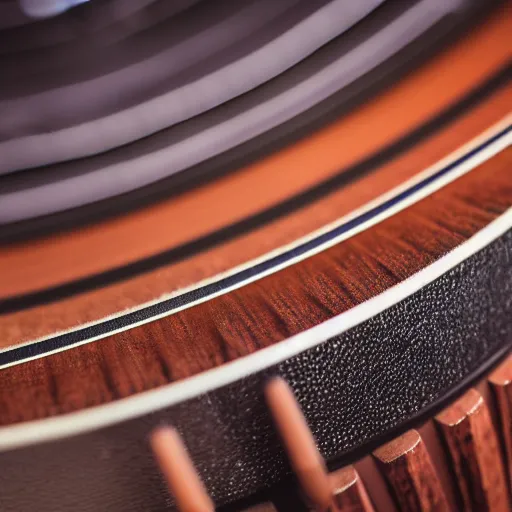 Prompt: macro photography from the inside of an acoustic guitar, studio lighting, 8k, professional photography