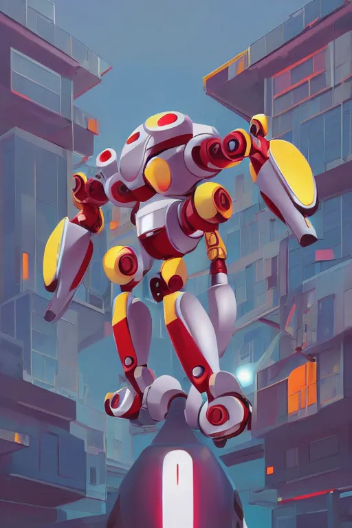 Image similar to metabots medabots medarotto medarot robot minimalist comics, behance hd by jesper ejsing, by rhads, makoto shinkai and lois van baarle, ilya kuvshinov, rossdraws global illumination ray tracing hdr radiating a glowing aura