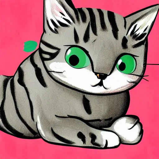 Image similar to Kawaii Cat, poster illustration